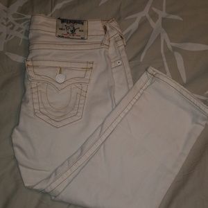 True Religion Cream colored Capris size 26